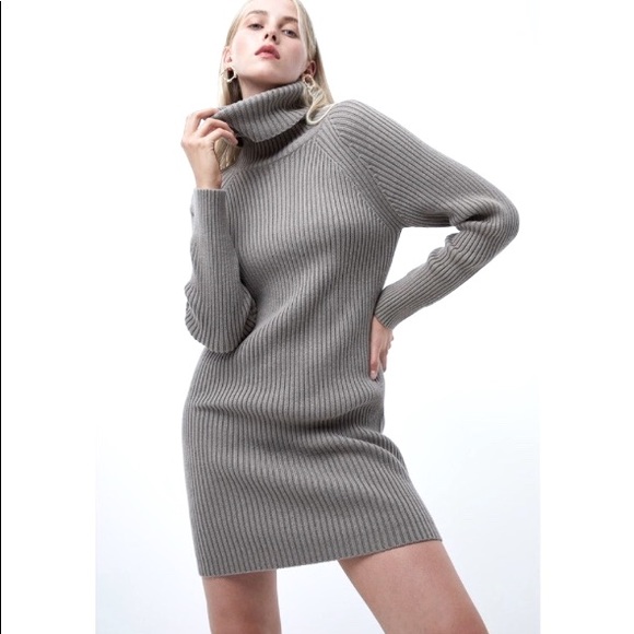French Connection Katerina Knitted Roll Neck Long Sleeve Dress - Picture 1 of 4